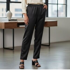 GW Division Of Graff Pants Womens Sz 18 Black Straight Leg Office Elastic Waist